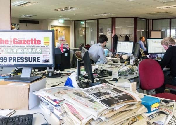 The newsroom at The Gazette