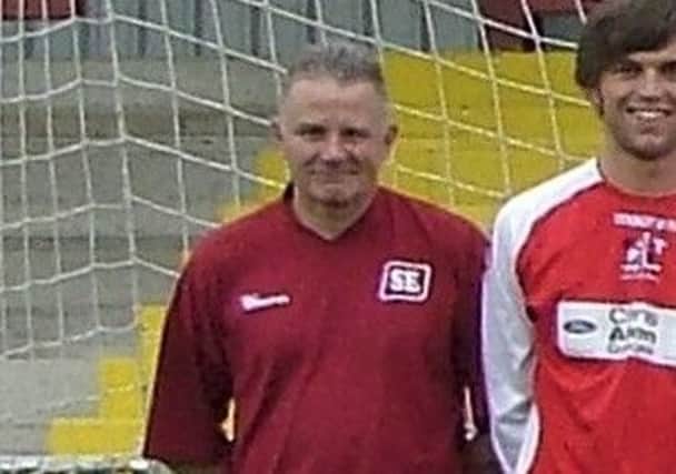 Steve Edwards (far left) pictured when manager of the Fleetwood Town Football Club Reserves Squad for the 2007/08 Lancit Haulage Lancashire League season.