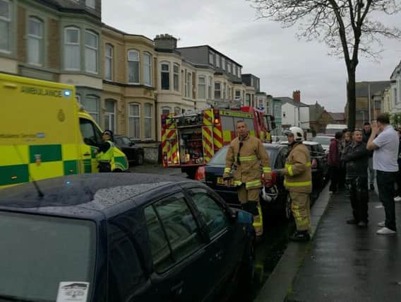 Emergency services in Bright Street, South Shore (Pic: Elliot Melrose)