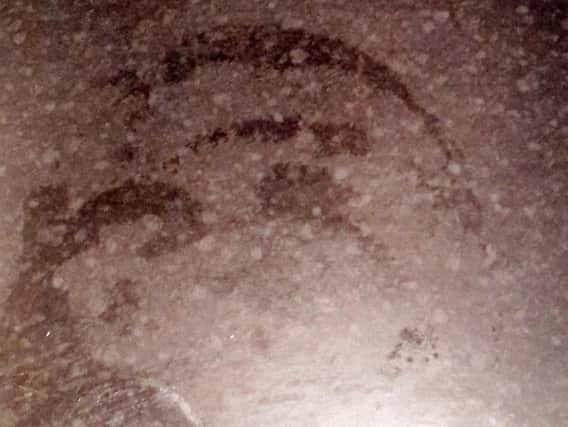 Some water had formed into the unmistakable image of Adolf Hitler