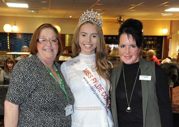 Coral Hopkinson, Miss Fylde Coast, at a recent fashion evening organised by the Blackpool Friends of Trinity Hospice, pictured with Sheila Swann (left) and Teresa Hodgkinson