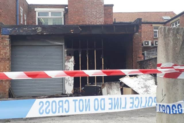 The Cancer Research UK store in Cleveleys was very badly damaged by a fire which is believed to have been started deliberately