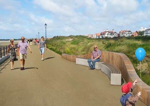 Artist's impression of the new sea defences at Church Scar, Fairhaven