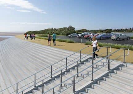 Artist's impression of the new sea defences at Church Scar, Fairhaven