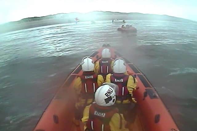 The RNLI crews rescue the boats lost in fog