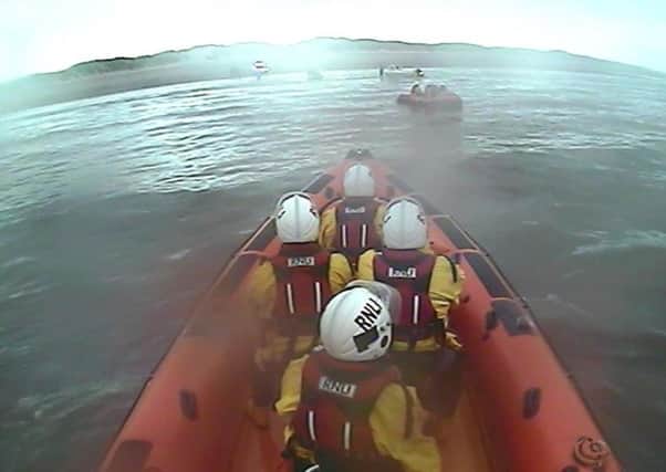 The RNLI crews rescue the boats lost in fog