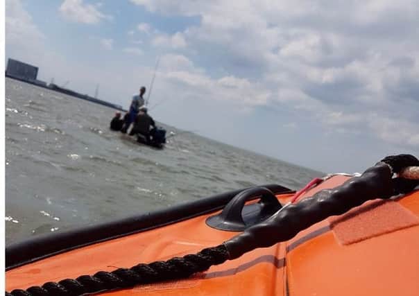 Three fishermen were rescued from the sea. Photo: Morecambe RNLI