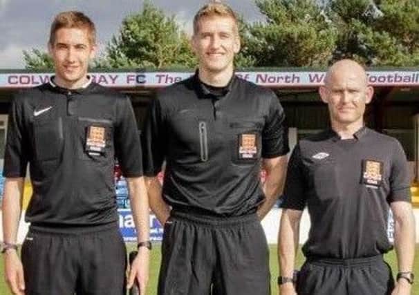 Scott Oldham (centre) pictured with Alex Beckett (left) and Dave Underwood (right)