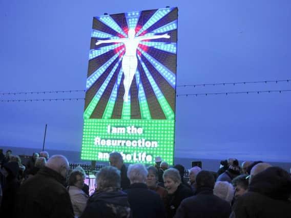 Crowds at the Easter switch-on event