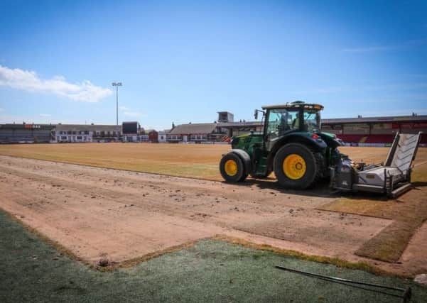 Highbury pitch gets relayed. Photo credit: Stefan Willoughby