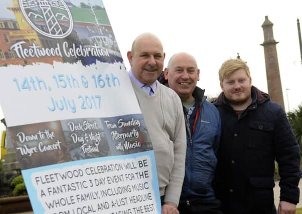 James Hodgkinson, Alan Reilly and Liam Mulryan from Fleetwood Celebration