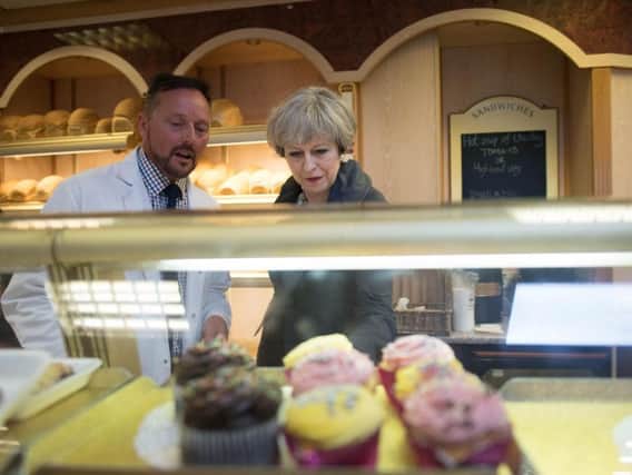 Theresa May visiting Scotch Bakery inFleetwood