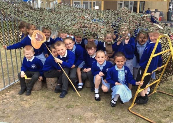 St Cuthbert's Catholic Academy pupils in Blackpool enjoyed catching a giant
