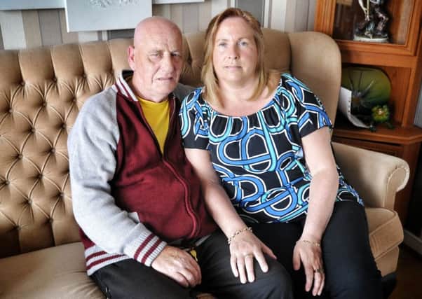 Picture by Julian Brown 06/06/17



 William and Margaret Walker who have been subjected to three acts of theft since January, pictured at their Fleetwood home