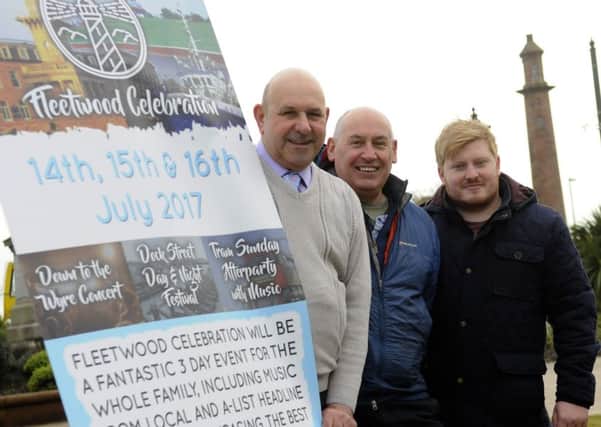James Hodgkinson, Alan Reilly and Liam Mulryan from Fleetwood Celebration