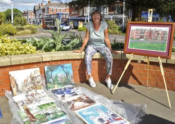 Pat Thorn from the Lytham St Annes Art Society during their annual open air exhibition