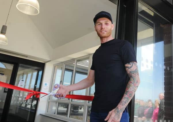 Blackpool professional boxer Jack Arnfield officially opens the extension at Over Wyre Medical Centre