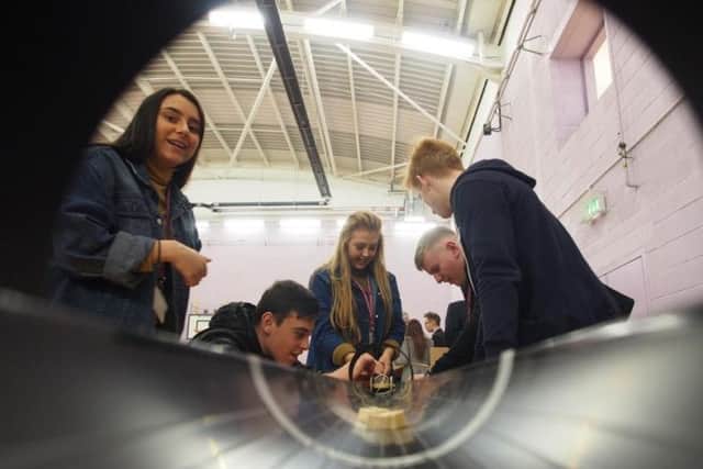 Blackpool Sixth Form students taking part in the BAE Systems competition