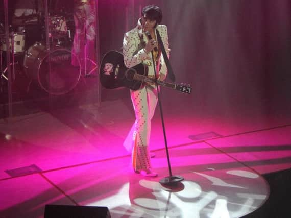 Tommy Holland performs as Elvis in the Sands Venue Legends show this year