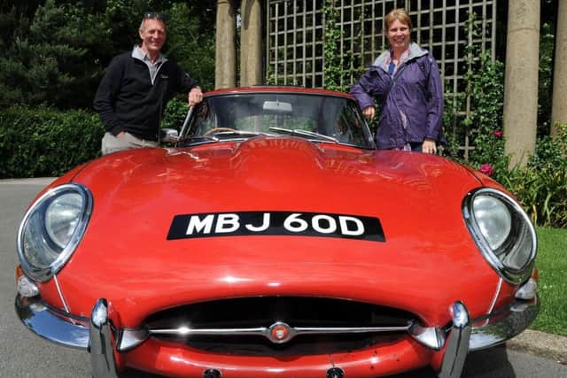 The annual Manchester to Blackpool Car Run finished in the resort's Stanley Park.
 Steve and Deborah Smith with their 1966 Series 1 Jaguar E-Type.