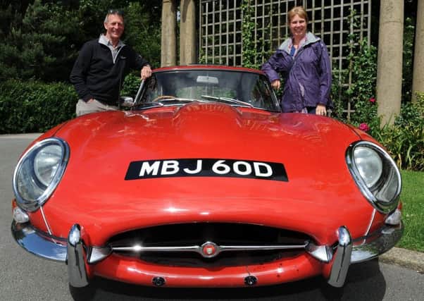 The annual Manchester to Blackpool Car Run finished in the resort's Stanley Park.
 Steve and Deborah Smith with their 1966 Series 1 Jaguar E-Type.