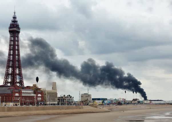 The smoke over Blackpool. Pic courtesy of @damematti on twitter