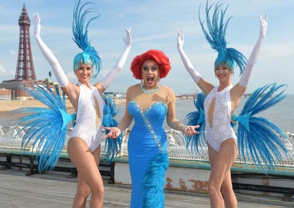 La Voix with showgirls on Blackpool North Pier