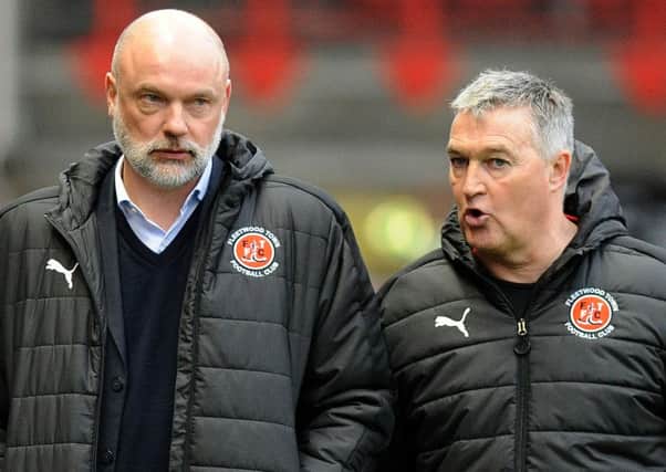 Town head coach Uwe Rosler and his assistant, Rob Kelly