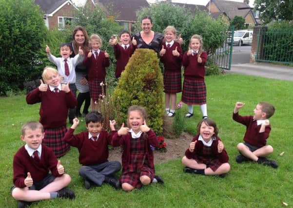 Carr Head Primary School celebrates its improved Ofsted rating - going up from 'requires improvement' to 'good'