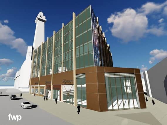 The design for the hotel planned for the Sands Venue building