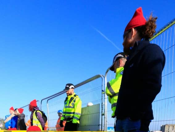 Greenpeace protesters visited the Preston New Road site