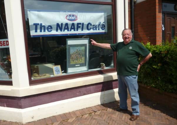 Ed Nash, president of Fylde Veterans, outside the former Garden Cafe in Wood Street, St Annes which is being converted into a NAAFI Cafe to benefit forces veterans