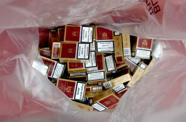 Trading Standards seized these suspected counterfeit cigarettes during a raid in Clifton Avenue, Blackpool