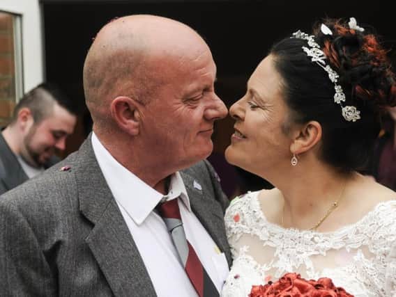Christine Hirst, 54, married her long-term partner Steve at a private ceremony at their South Shore home