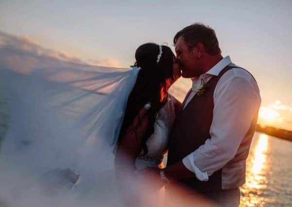 Lottery win couple Natalie and Andrew Cunliffe's dream wedding in Cyprus. Photo: Matt Herrington Photography