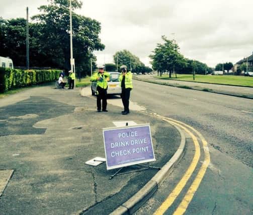 A police drink drive checkpoint in Blackpool. Photo: Lancs Roads Police