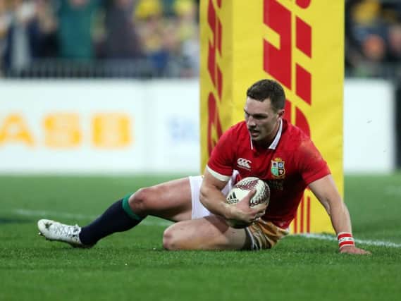 George North slides in for the Ljons' second try
