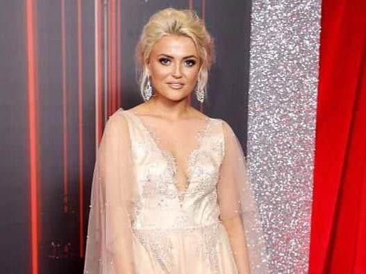 Lucy glams it up for the British Soap Awards earlier this month