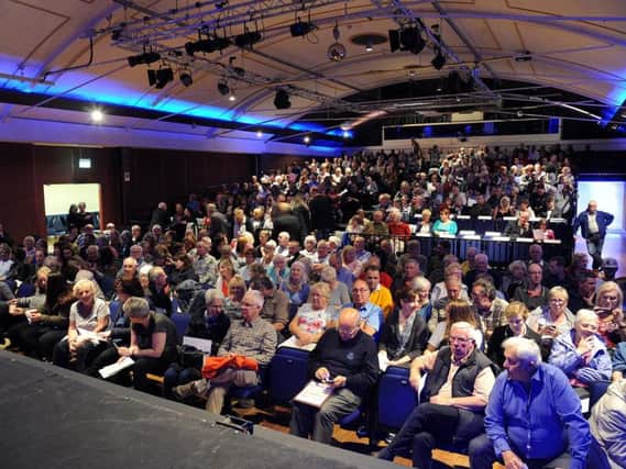 The audience at the fracking meeting in Lytham
