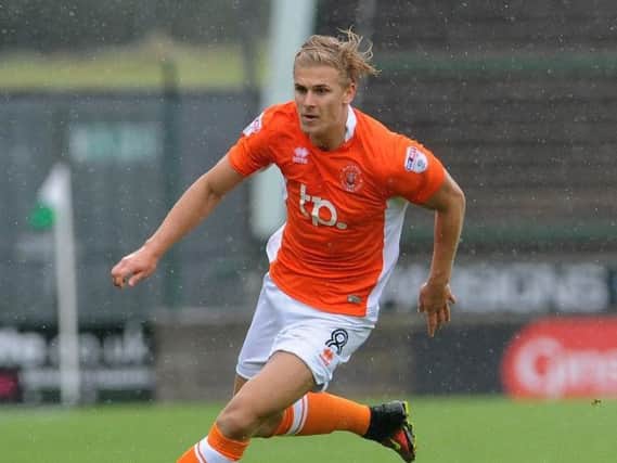 Potts in action for Blackpool last season