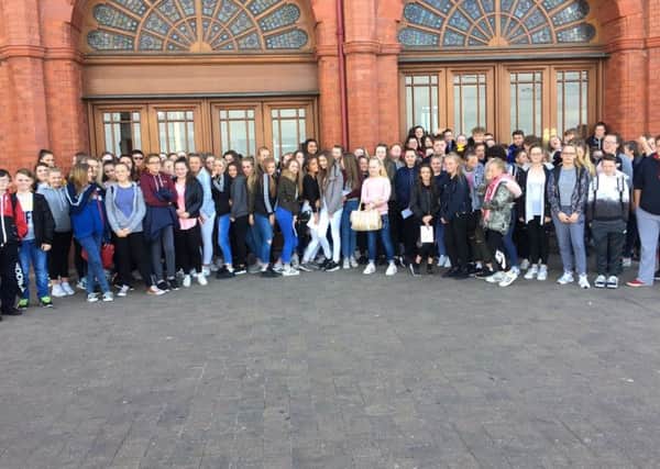 Fleetwood High School pupils who took part in a geography field trip in Blackpool