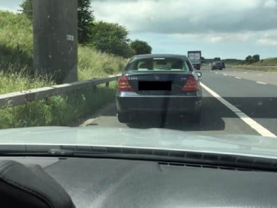 Police clocked the driver travelling at 98mph on the M55