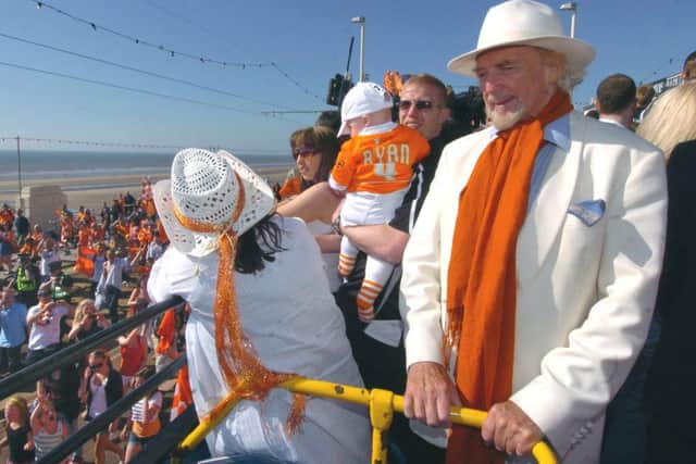 Owen Oyston during Blackpool FCs victory parade in 2010