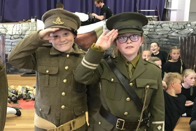 Luca Stephenson and Lola Stirzaker who took part in the Trench Brothers Project