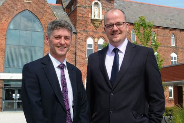 Stephen Tierney and Simon Eccles at St Marys Catholic Academy