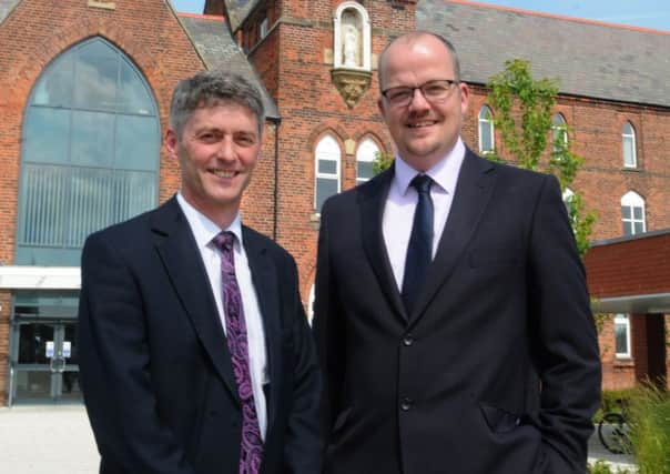 Stephen Tierney and Simon Eccles at St Marys Catholic Academy