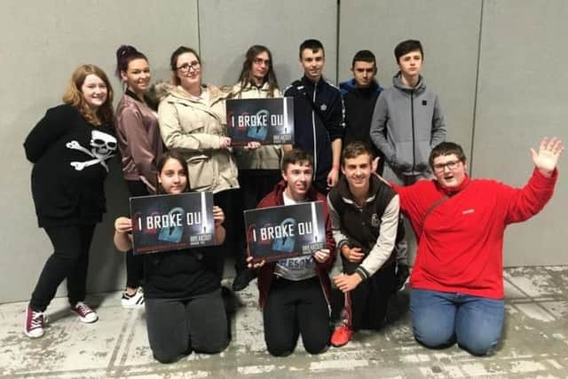 Young Blackpool carers who took part in an escape rooms event at Play Expo