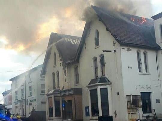 More than 50 firefighters battled the blaze