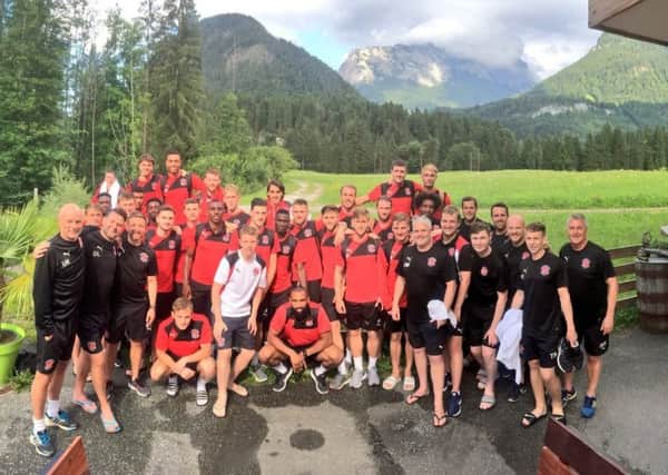 Fleetwood Towns players and staff enjoy the great outdoors in Austria