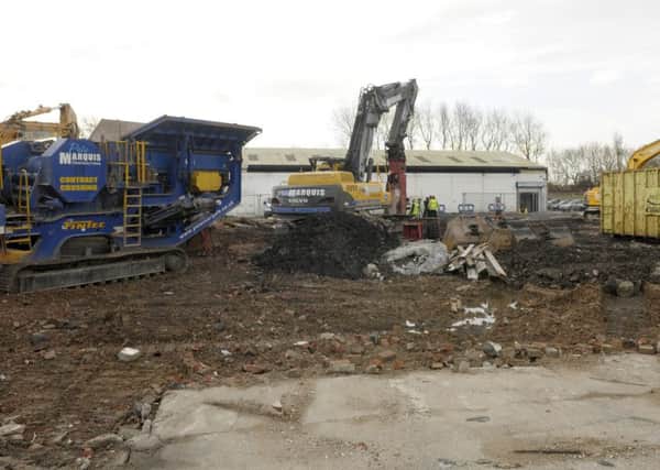 The TVR factory on Bristol Road being demolished in Bispham